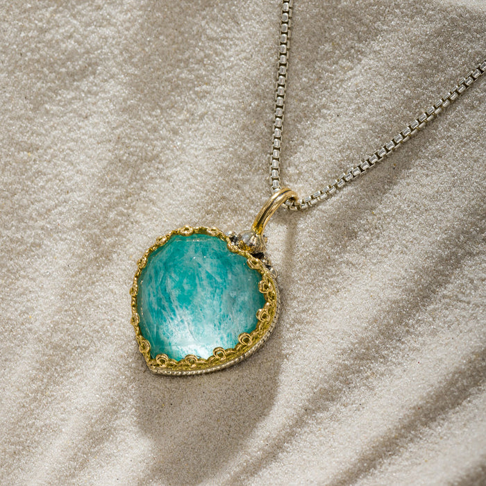 Pop Rocks Aegean Colors Hearts Pendant - 18k Gold & Sterling Silver Pendant