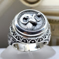 Aries Zodiac Sign Ring - Sterling Silver - Signet Ring