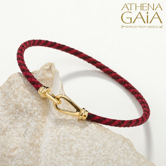 Chania Gold Clasp Cord Bracelet