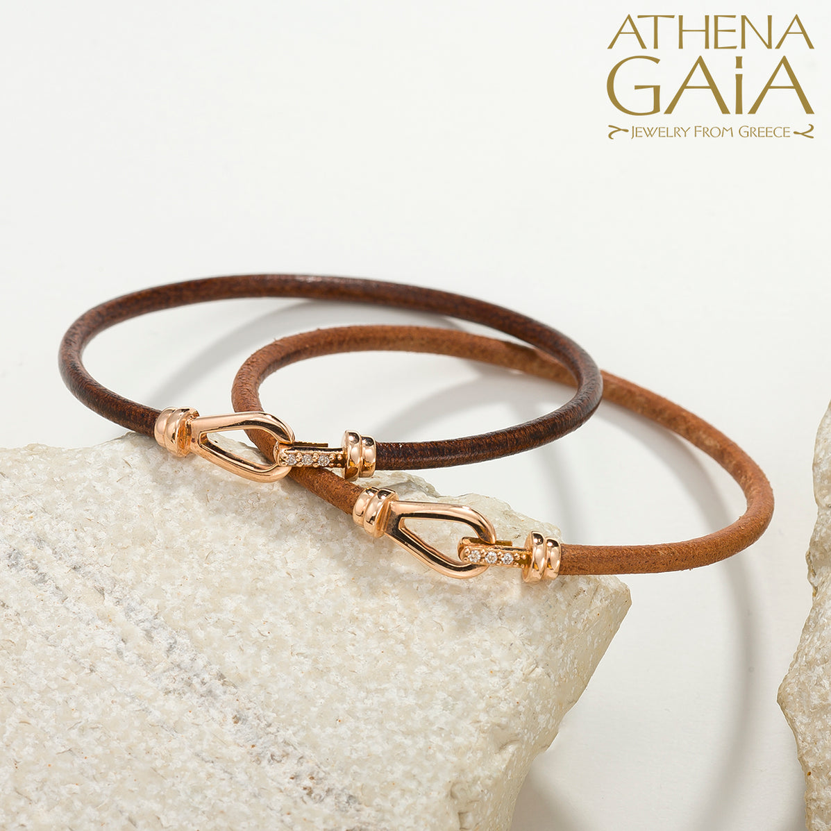 Saronic Leather Cord Bracelet — Athena Gaia