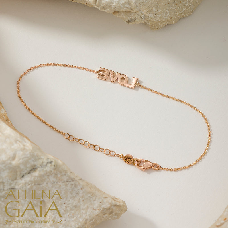 Personalized Gold and Diamonds Bracelet - 14k Gold Bracelet