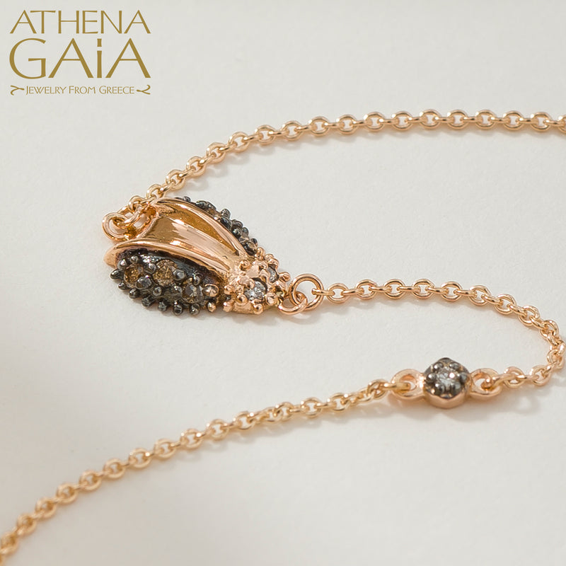 Golden Ladybug Gemstone Bracelet - 18k Gold Bracelet