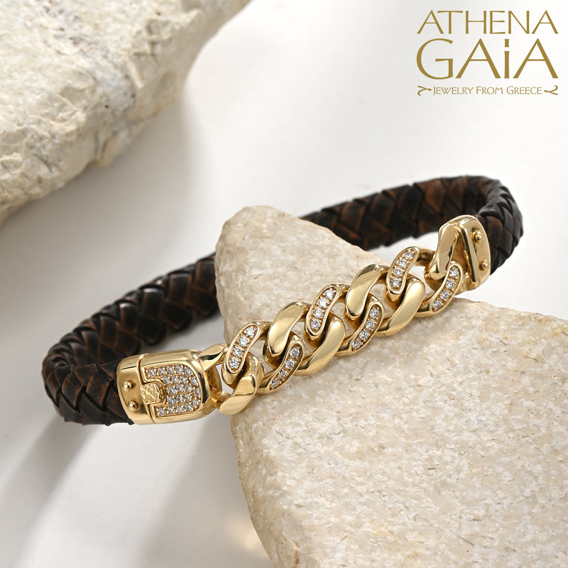 Alysis Diamond Curb Link Bracelet - 18k Gold Bracelet