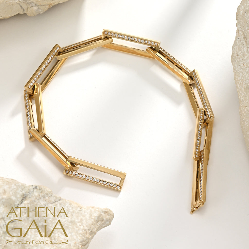 Alysis Long Link Diamond Bracelet - 18k Gold Bracelet