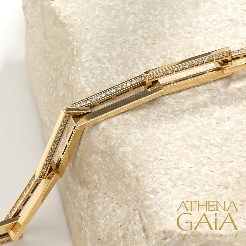 Alysis Long Link Diamond Bracelet - 18k Gold Bracelet