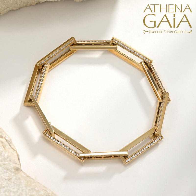 Alysis Long Link Diamond Bracelet - 18k Gold Bracelet