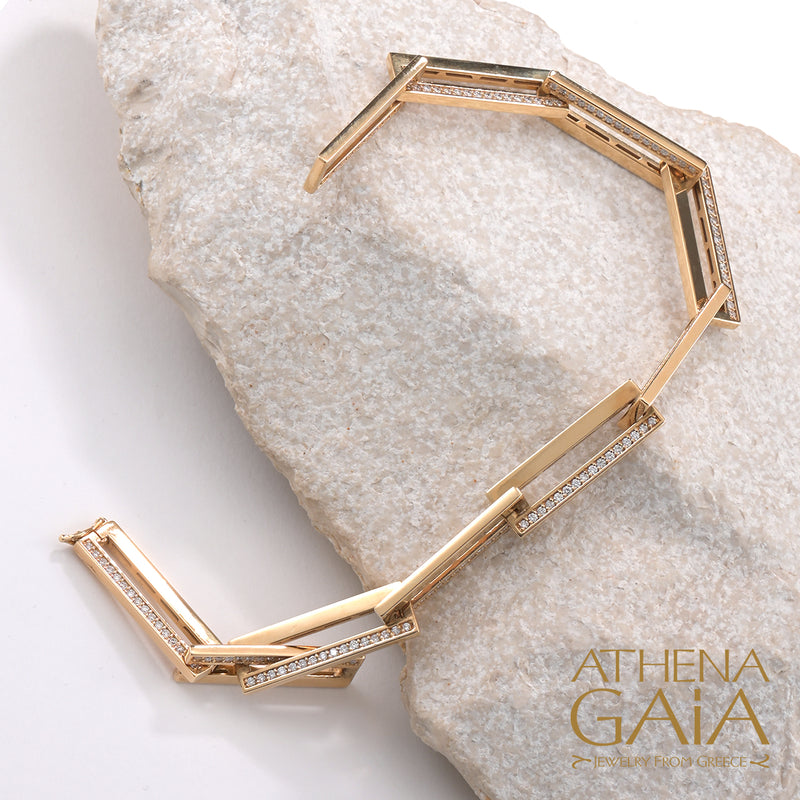 Alysis Long Link Diamond Bracelet - 18k Gold Bracelet