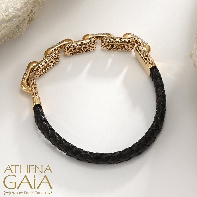 Alysis Diamond Filigree Link Bracelet - 18k Gold Bracelet