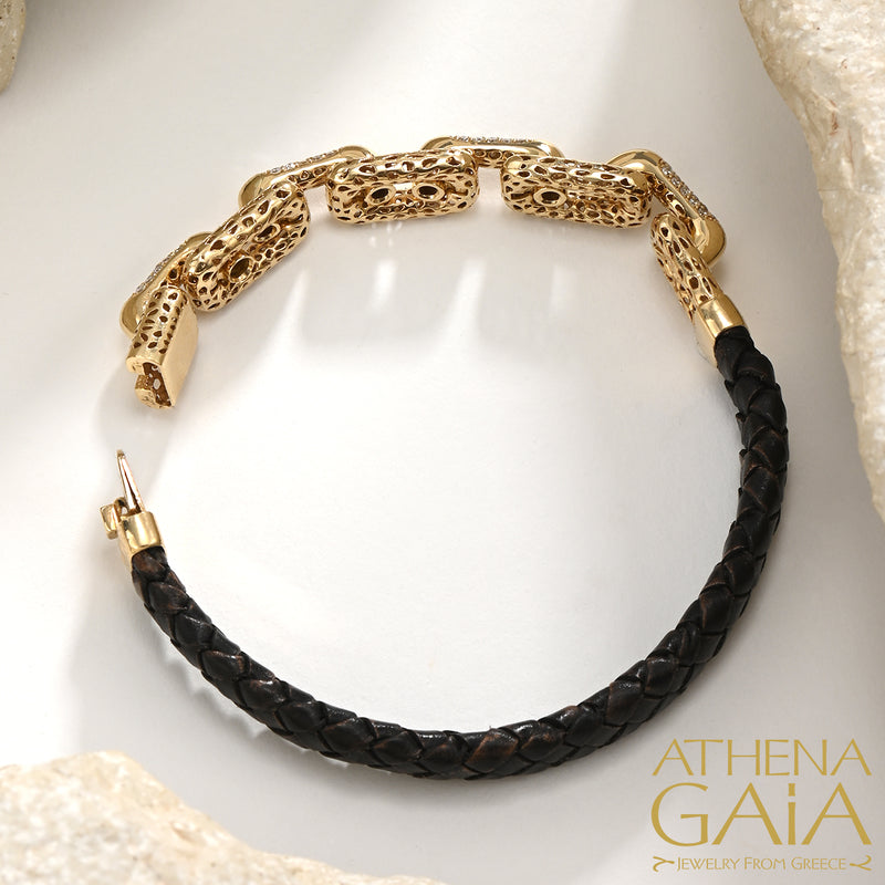 Alysis Diamond Filigree Link Bracelet - 18k Gold Bracelet