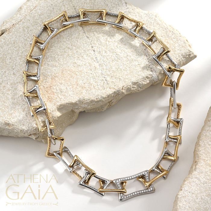 Alysis Web Diamond Necklace - 18k Gold Necklace