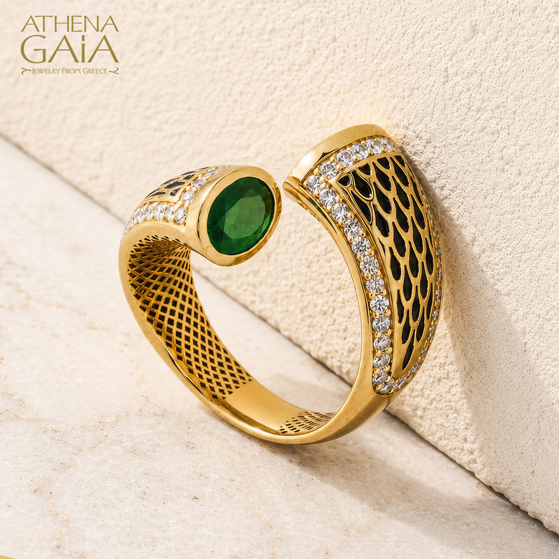 Periklista Wrap Ring - 18k Gold Ring - Cocktail Ring