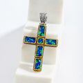 Dione Long Doublet Cross - Sterling Silver & Gold Plating - Latin Cross