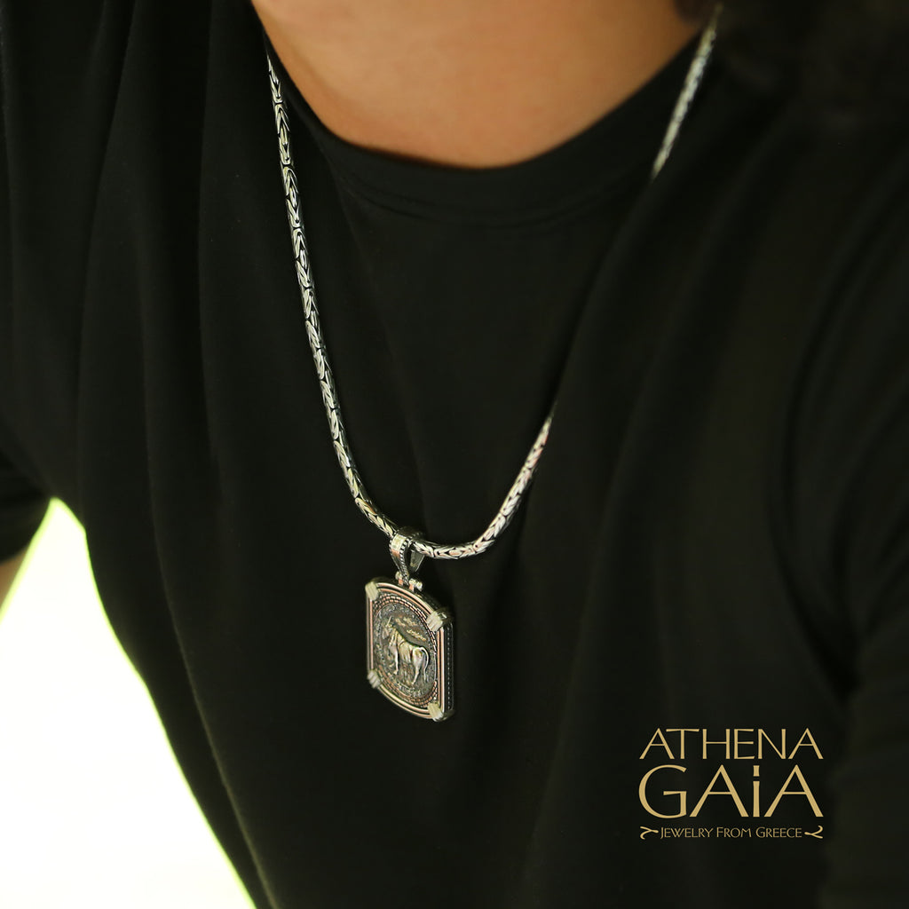 Silver Reversible Zodiac Pendant - Sterling Silver Pendant