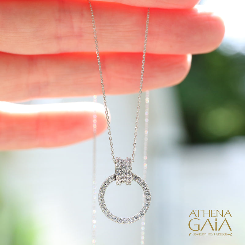 Open Circle Necklace - 14k Gold Necklace