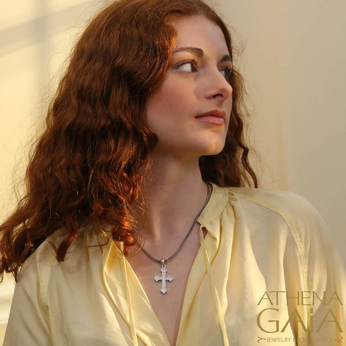 Orthodox Cross (Medium) - Sterling Silver - Orthodox Cross Necklace