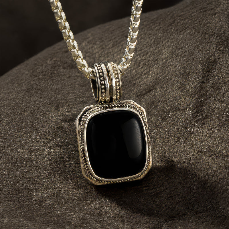 mens pendant onyx