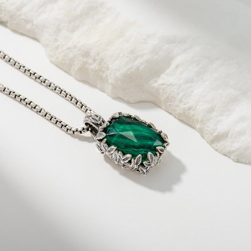 Pop Rocks Ivy Bezel Tetra Pendant - Sterling Silver Pendant