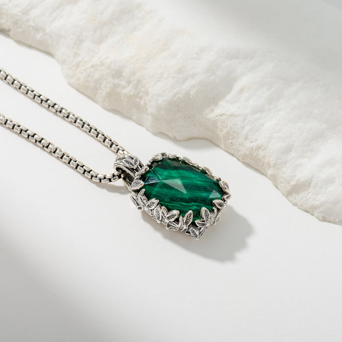 Pop Rocks Ivy Bezel Tetra Pendant - Sterling Silver Pendant