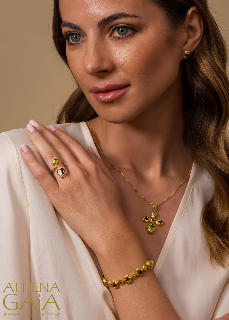 Cosmos Bypass Ring - 18k Gold Ring - Cocktail Ring