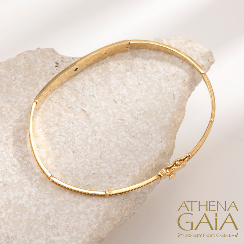 Narrow Byzantine Segmented Bracelet - 14k Gold Bracelet