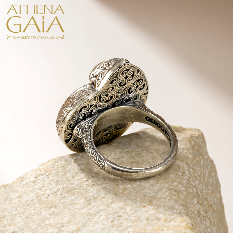 Thalassa Sea Snail Ring (Large) - 18k Gold & Sterling Silver Ring - Cocktail Ring