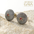Thalassa Sea Urchin Post Earrings - 18k Gold & Sterling Silver Earrings