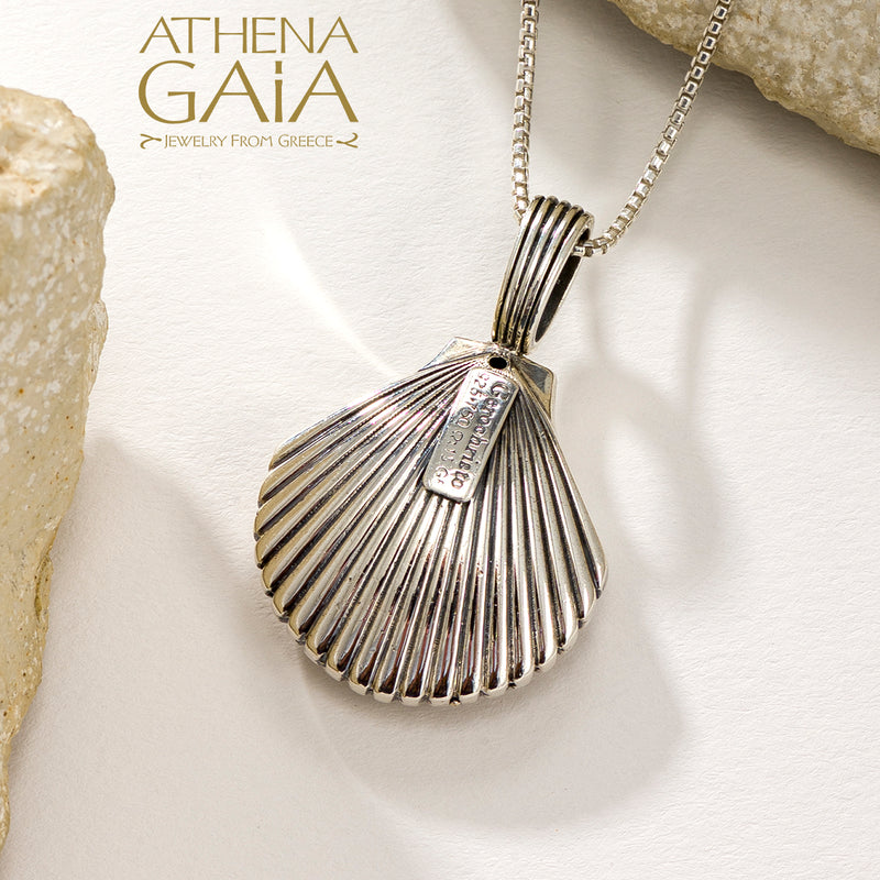 Thalassa Seashell Pendant - 18k Gold & Sterling Silver Pendant