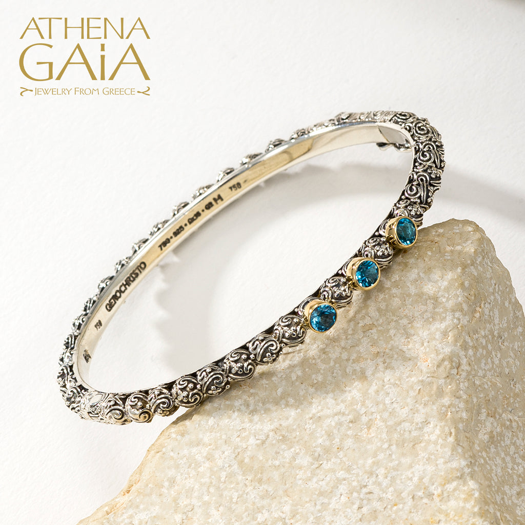 Greek Design Bangles Greek Byzantine Style Bracelets — Athena Gaia