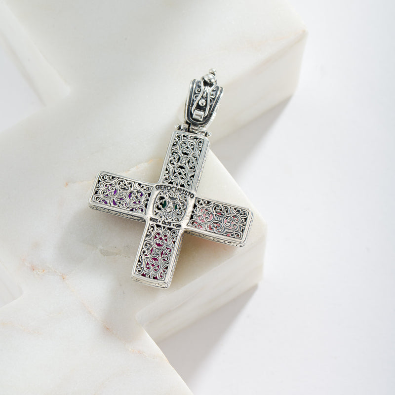 Dione Doublet Greek Cross - Sterling Silver & Gold Plating - Greek Cross