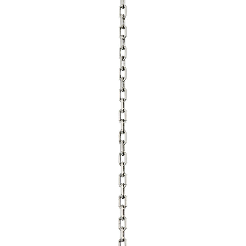 Silver chain on a white background
