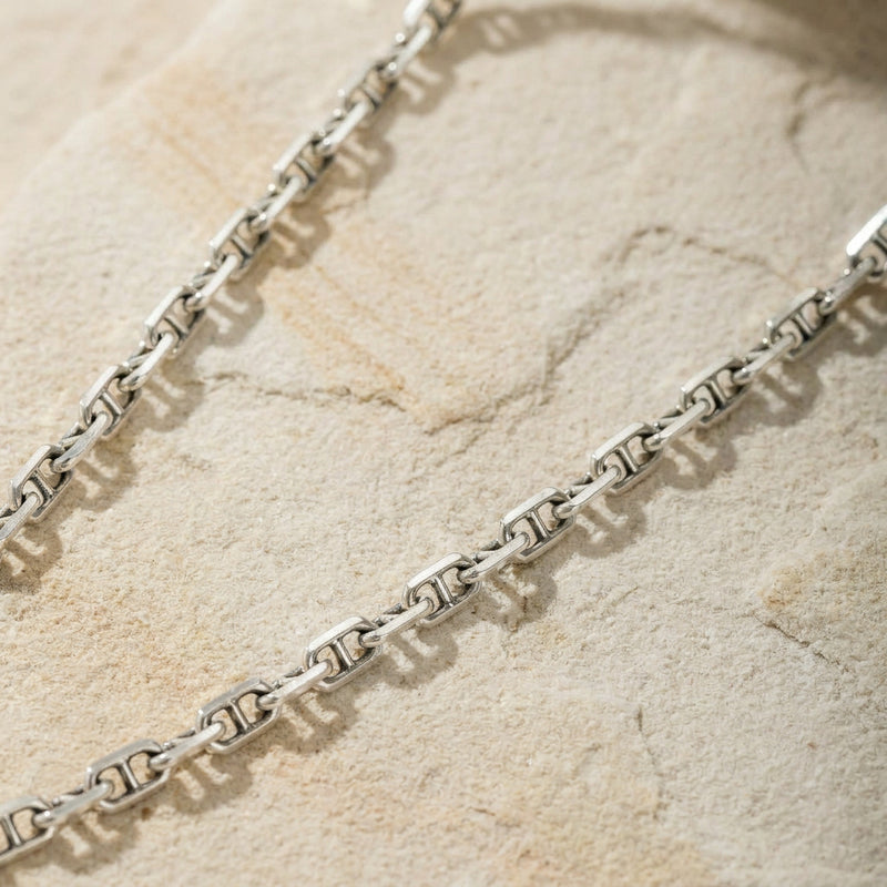 Theta Forzatina Chain - 4mm Sterling Silver Chain