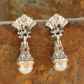 Santorini Earrings - 18k Gold & Sterling Silver Earrings - Chandelier Earrings