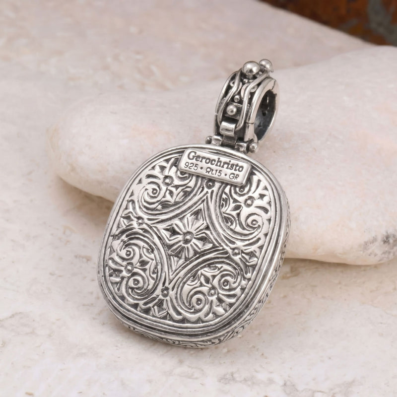 Mother of Pearl ICXC Pendant - 18k Gold & Sterling Silver Pendant