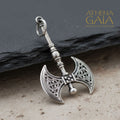 Minoan Double Axe Pendant - Sterling Silver Pendant