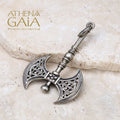 Minoan Double Axe Pendant - Sterling Silver Pendant