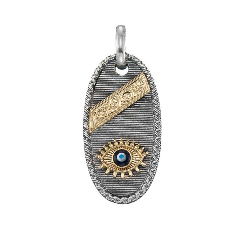 Evil Eye Talisman Pendant - 18k Gold & Sterling Silver Pendant