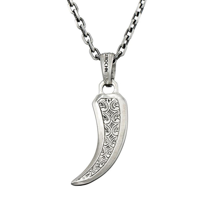 Simplicity Claw Amulet Pendant - 18k Gold & Sterling Silver