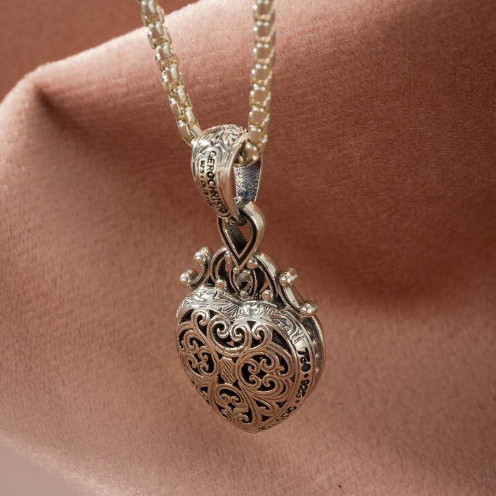 Roxana Heart Pendant - 18k Gold & Sterling Silver