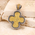 Saint Spyridon Expanding Greek Cross - Gold Plated & Sterling Silver - Orthodox Cross Necklace