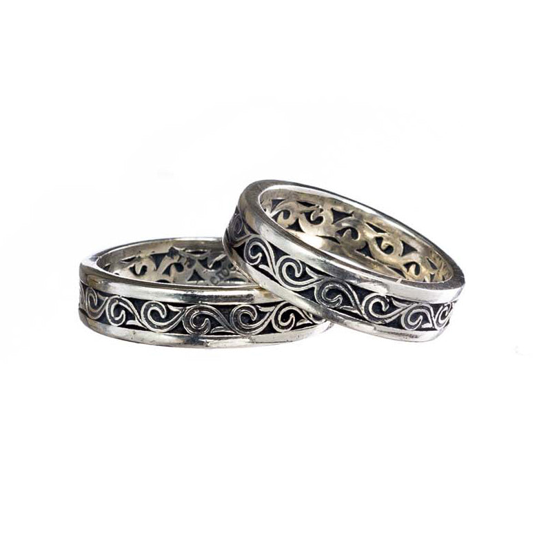 Kyma Band Ring - Sterling Silver Ring - Stackable Ring