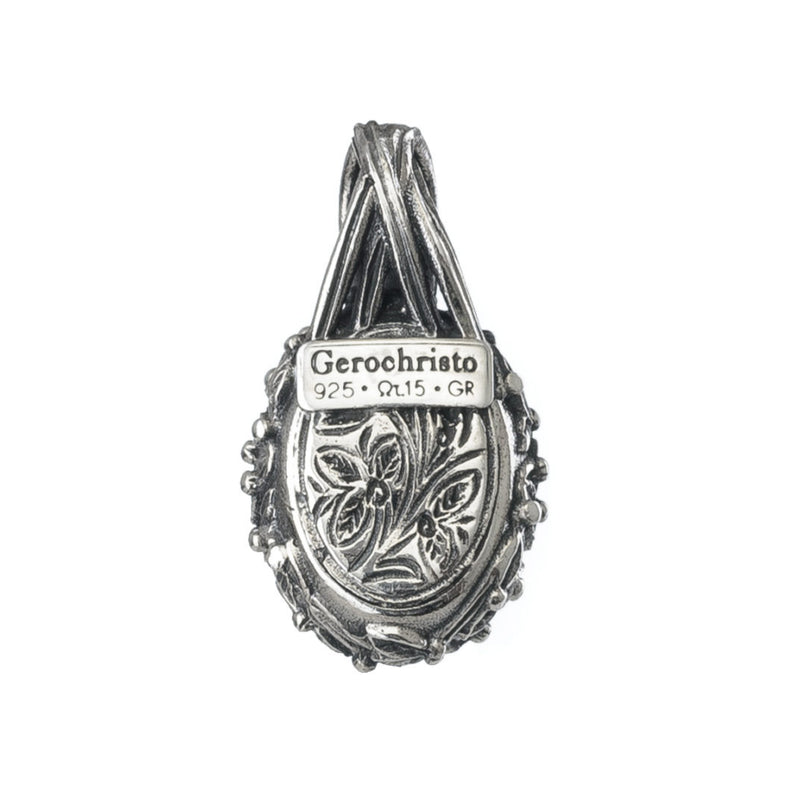 Pop Rocks Oval Ivy Bezel Tetra Pendant