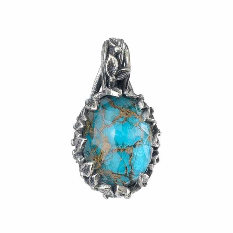 Pop Rocks Oval Ivy Bezel Tetra Pendant