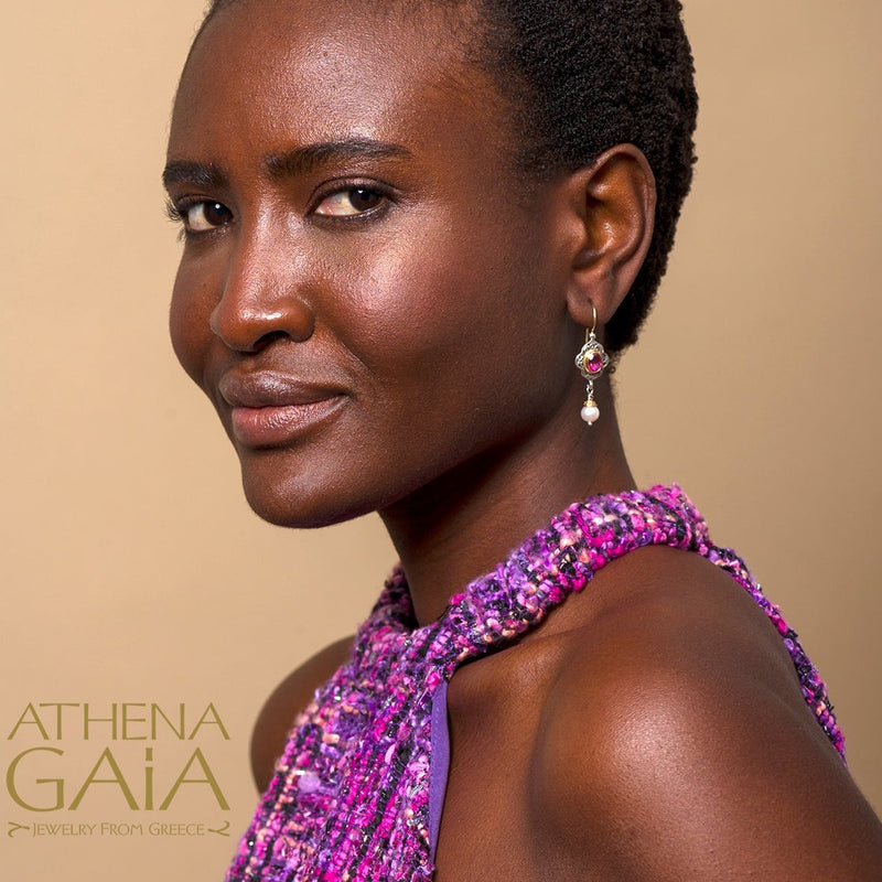 Pearl Drop Chandelier Earrings - 18k Gold and Sterling Silver Earrings