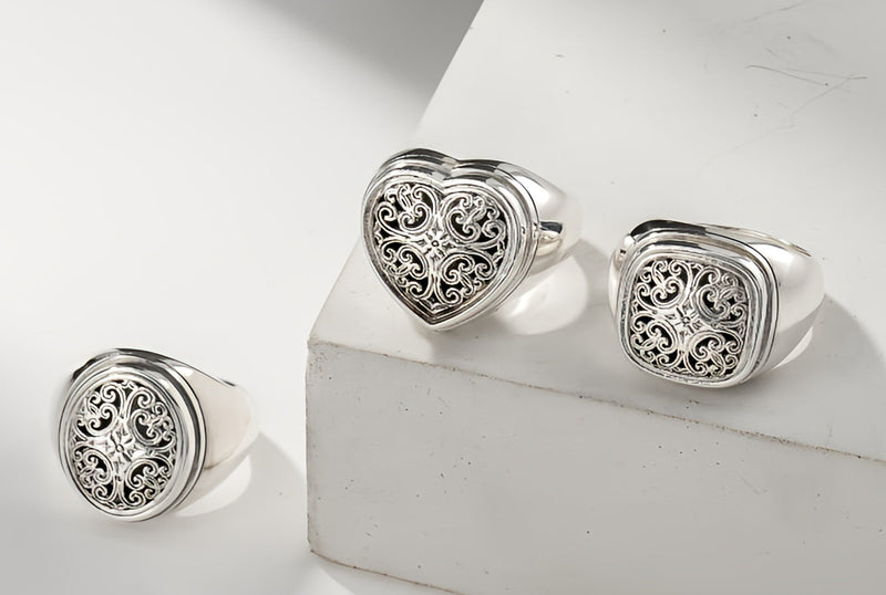 Simplicity Oval Ring - Sterling Silver Ring - Signet Ring