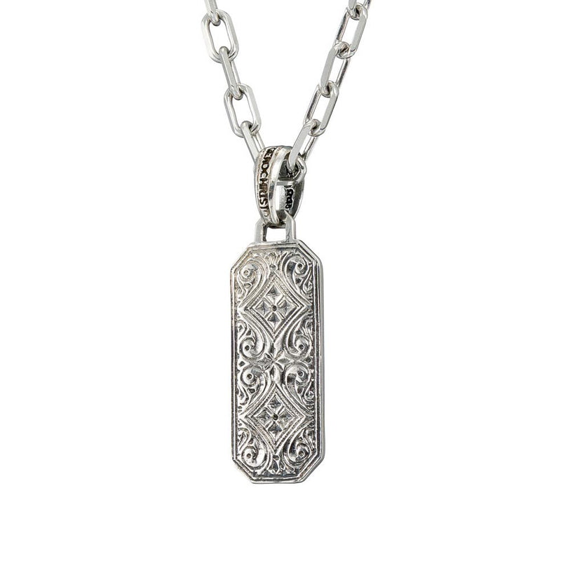 Simplicity Mediterranean Filigree  Pendant - 18k Gold & Sterling Silver Pendant