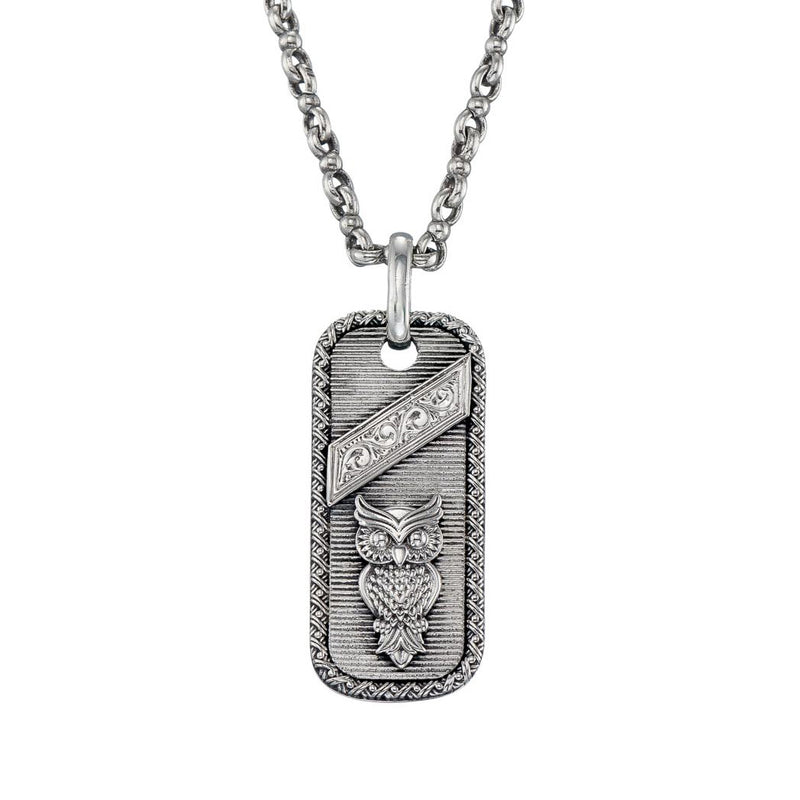 Owl Talisman Silver Pendant