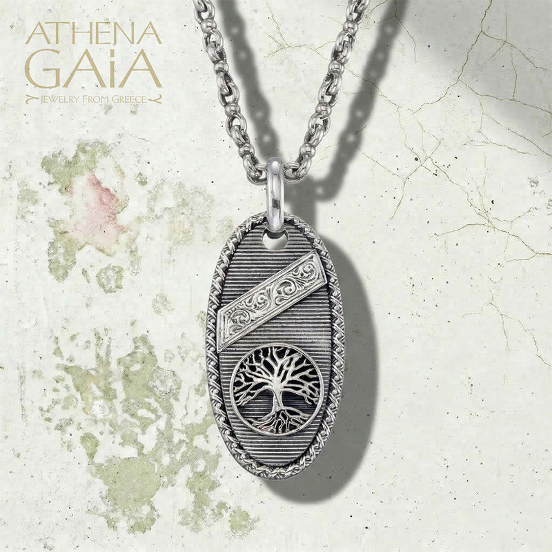 Tablet Tree of Life Pendant- Sterling Silver - Talisman