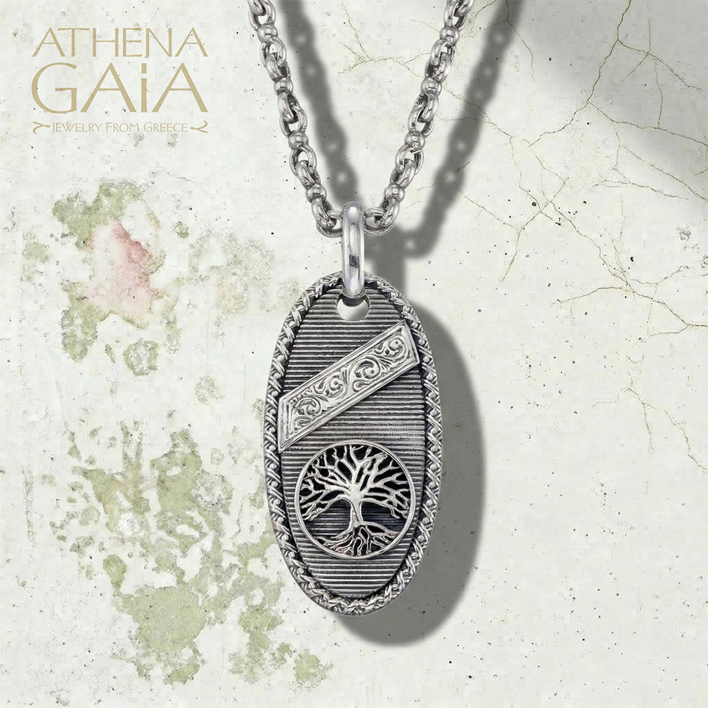 Tablet Tree of Life Pendant- Sterling Silver - Talisman