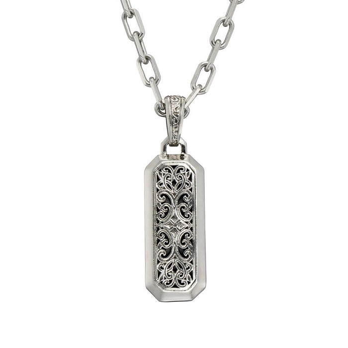 Simplicity Mediterranean Filigree Pendant - Sterling Silver Pendant