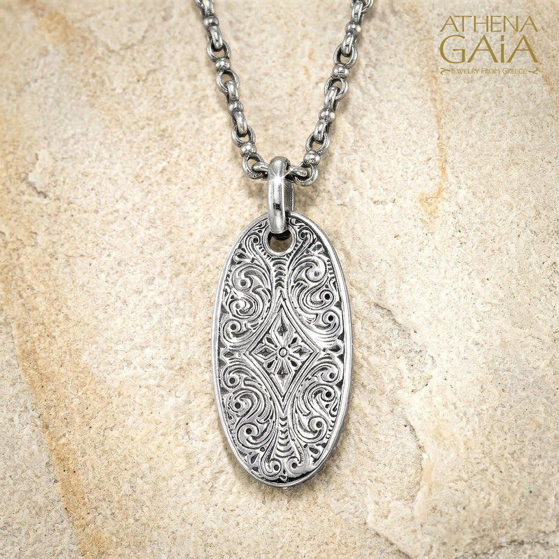 Tablet Tree of Life Pendant - 18k Gold & Sterling Silver - Talisman